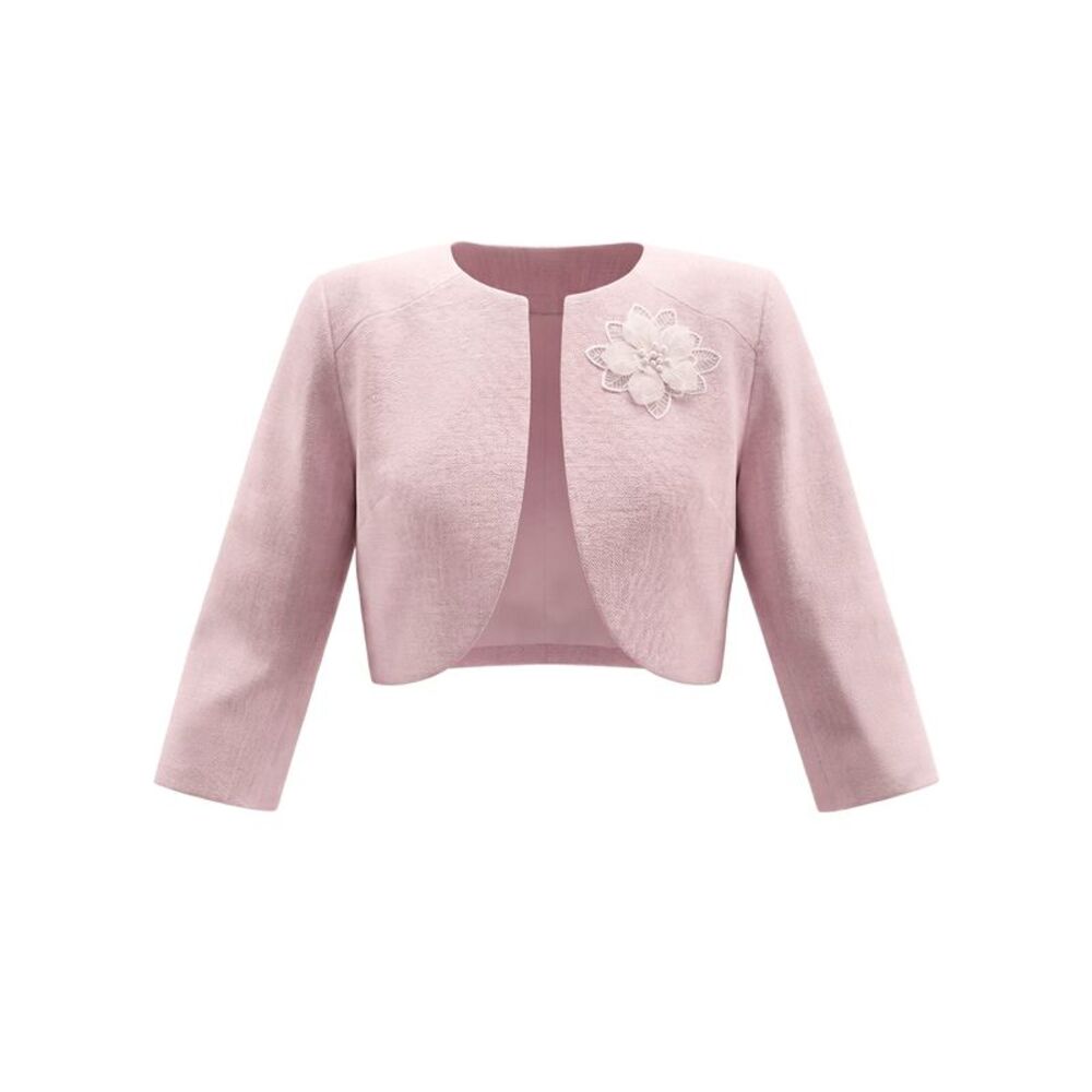 Women's Formal Bolero Evening Dress Wedding Cocktail Coat Pink